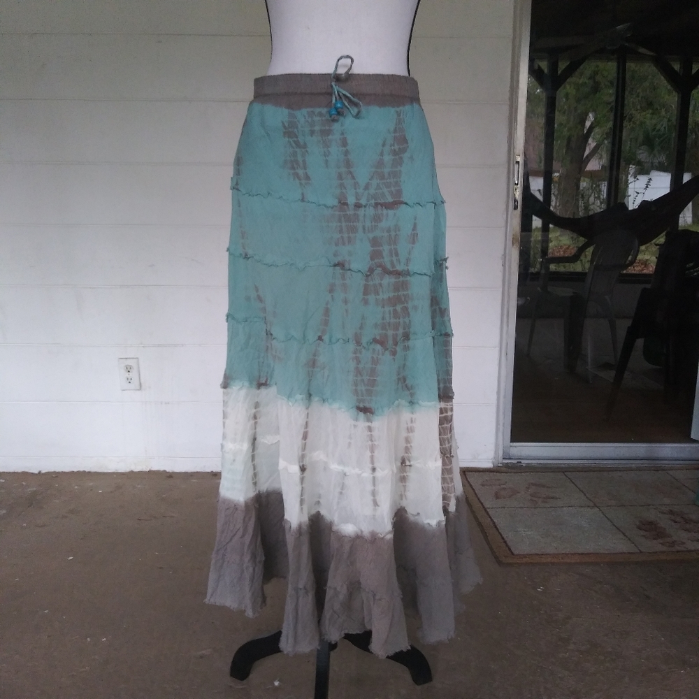 Andi + James Boho Tiered Maxi Skirt